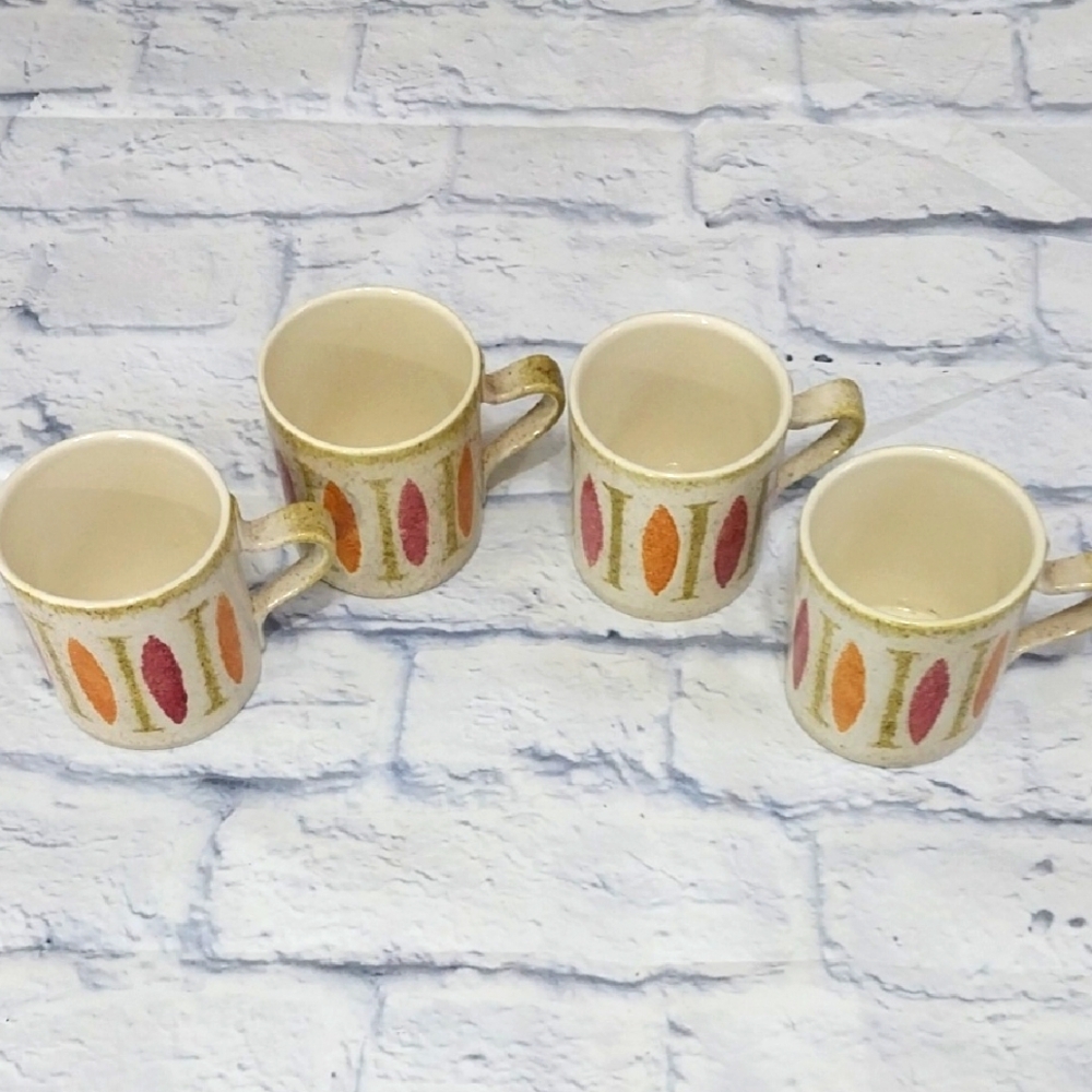 🔵BOGO FREE🔵 1960s Red Wing Pepe Coffee Cups Vintage Mid Century Modern Four